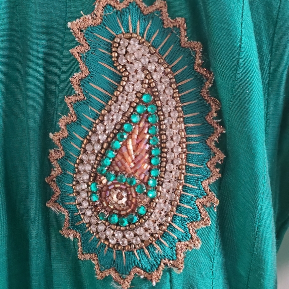 Emerald Green Indian/Pakistani Anarkali - Picture 9 of 10